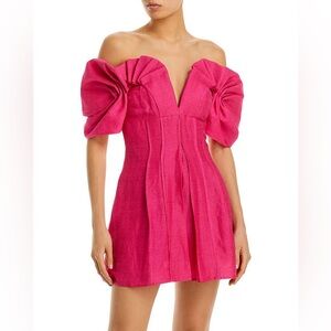 Cult Gaia | Asal Off-Shoulder Mini Dress — Fuchsia